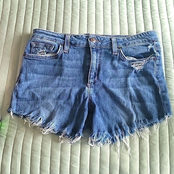 JOE'S JEANS DISTRESSED BLUE JEAN SHORTS BECKETT SIZE 29 - Picture 2 of 16